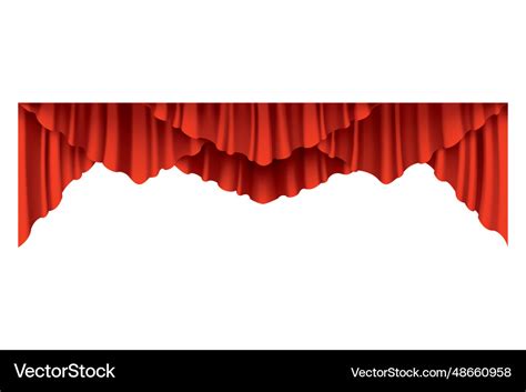 Red curtains realistic theater fabric silk Vector Image