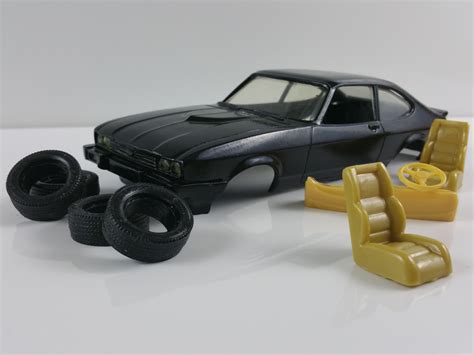 black ford capri plastic scale model kit free image | Peakpx
