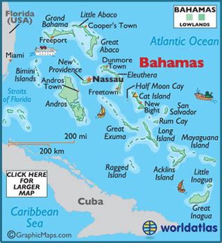 Bahamas Map / Geography of Bahamas / Map of Bahamas - Worldatlas.com