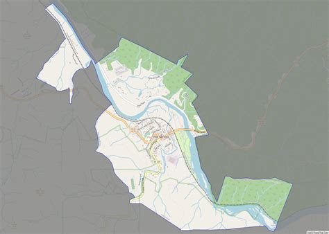 Map of Hot Springs town, North Carolina