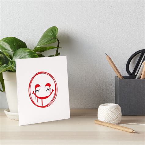 " Red John Smiley Face" Art Board Print by gacemnabil | Redbubble