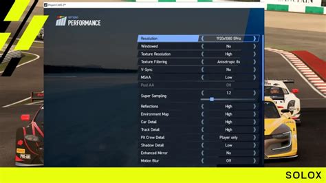 Project Cars 2 VR Settings