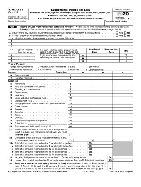 Sample Form 1040 Schedule E 2021 Tax Forms 1040 Printable - Vrogue