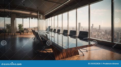 Modern Meeting and Business Room Stock Illustration - Illustration of ...