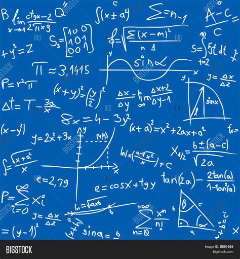 Blue Math Seamless Vector & Photo | Bigstock