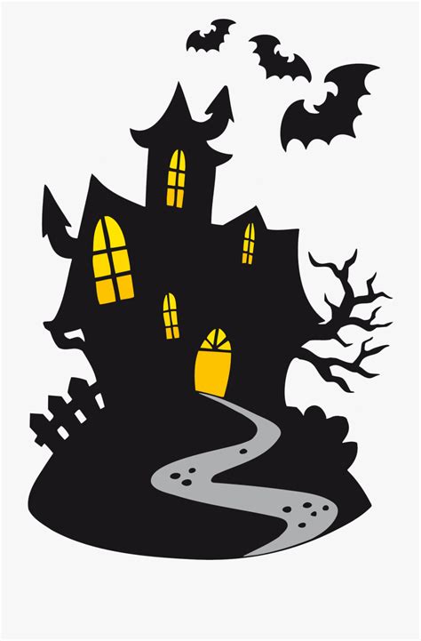 haunted house silhouette png - Clip Art Library