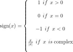 11.12. Sign Function - Graphing Calculator by Mathlab:User Manual