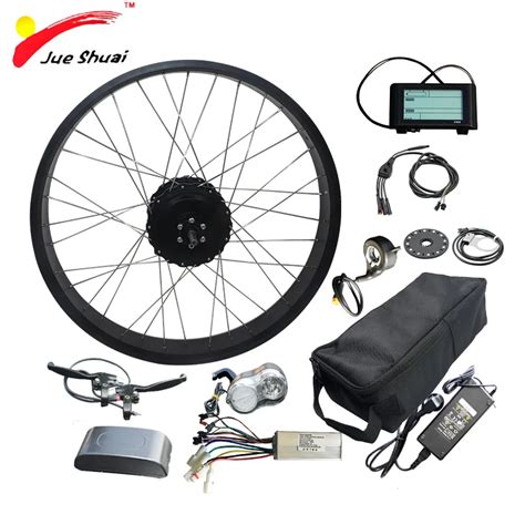 48V 1000W Electric Bike Kit with 48V16AH/20AH/LG26A Battery Fat Tire 20" 26" 4.0 Rear Motor ...