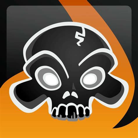 Download Orange Black Skull Cool Xbox Profile Picture | Wallpapers.com