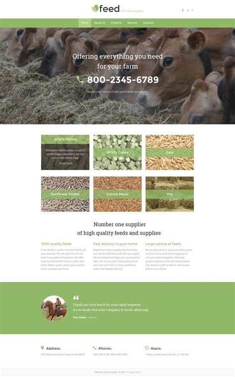 Agriculture Website Template 55776 | Templates.com