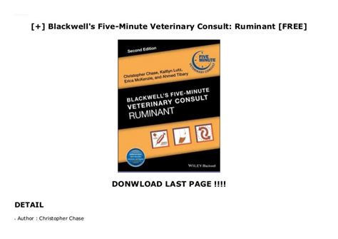 Blackwell's Five-Minute Veterinary Consult: Ruminant [FREE]