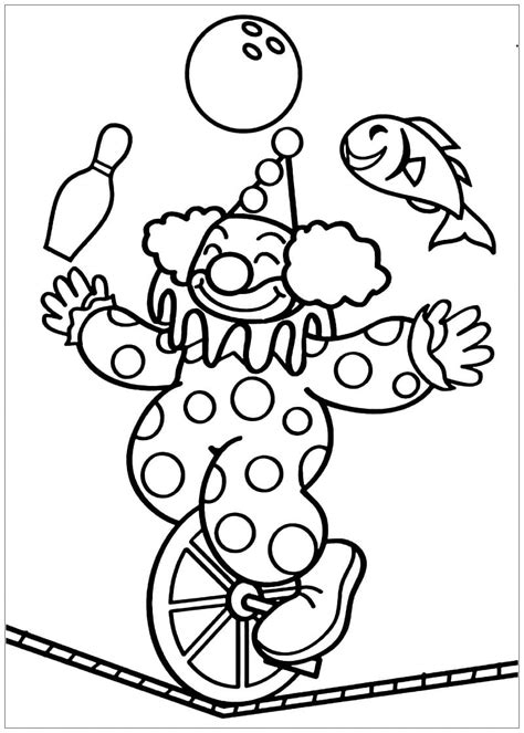 Dibujos de Circo Divertido 2 para Colorear para Colorear, Pintar e Imprimir - Dibujos-Online.Com