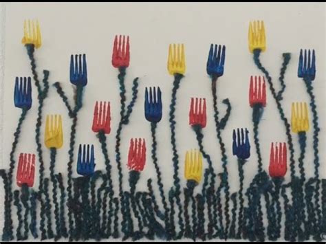 DIY: Fork Art Tulip Painting by {MadeByFate} #15 - YouTube