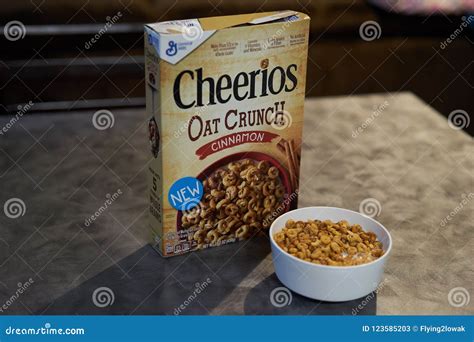 Cheerios Oat Crunch Cinnamon Editorial Stock Photo - Image of ...