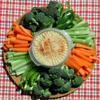 Hummus Dip Vegetable Platter - A Vegan Recipe from Vegan Venue