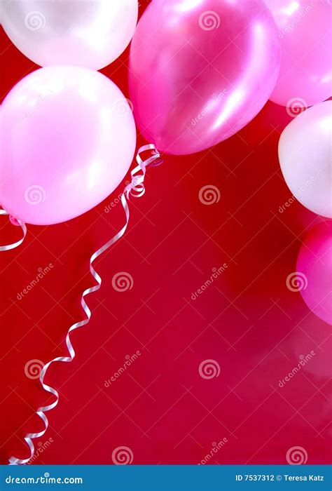 Pink Party Balloons stock photo. Image of childhood, design - 7537312