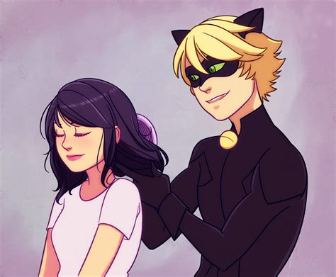 Marinette and Chat Noir - Miraculous Ladybug fan Art (39376674) - fanpop