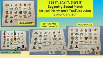 See It, Say It, Sign It Beginning Sound Match by Melissa's Early Literacy