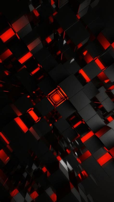 Black and Red Geometric Wallpaper