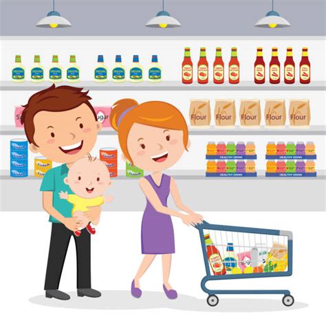 230+ Family Shopping Fruits In A Supermarket Stock Illustrations, Royalty-Free Vector Graphics ...