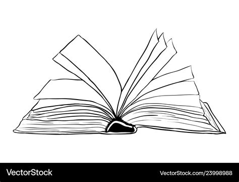 Open book outline symbol icon design beautiful Vector Image