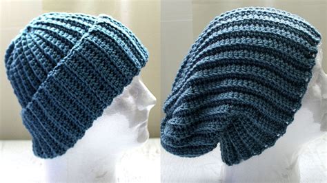 Easy Crochet Ribbed Hat - A beginner level Crochet Hat | Easy crochet, Crochet, Crochet beanie ...