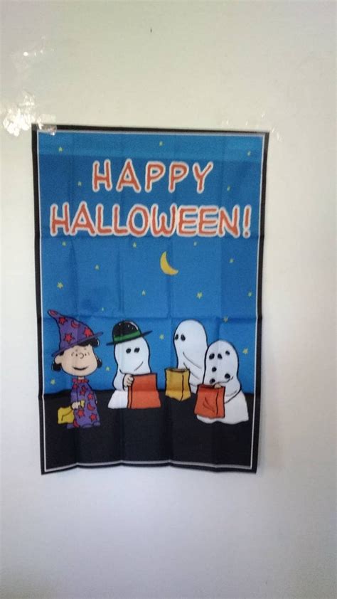 Snoopy and the Gang Happy Halloween large garden flag. 28x40 | Etsy