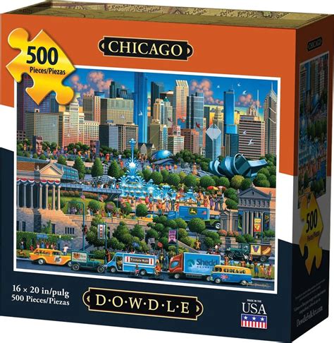 Chicago, 500 Pieces, Dowdle Folk Art | Serious Puzzles