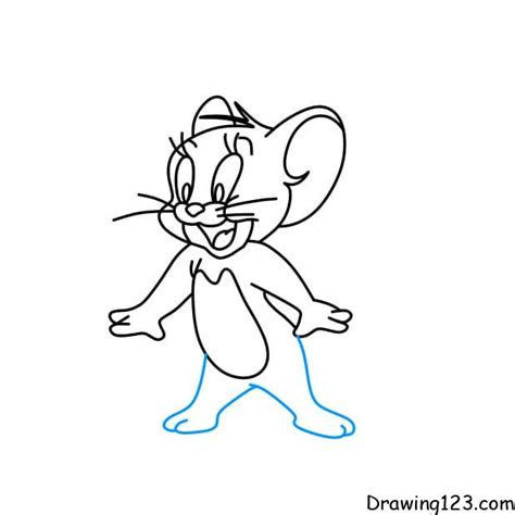 How To Draw Jerry The Mouse Step By Step