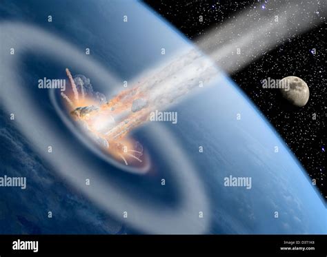 Asteroid impact Earth Stock Photo - Alamy