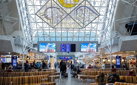 Departure hall at Keflavik International Airport