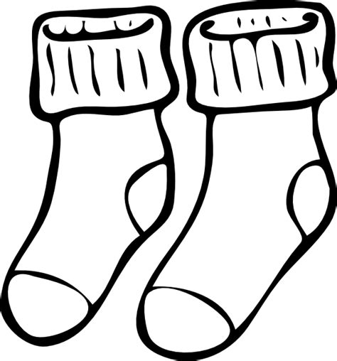 Free Socks Clipart Black And White, Download Free Socks Clipart Black ...