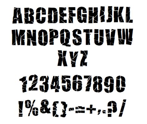 Broken Alphabet Font (TTF) | OnlyGFX.com