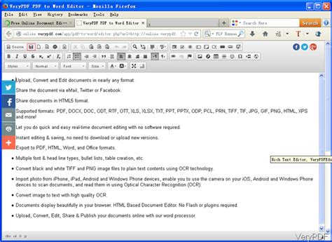 How to edit a word document online then turn it to a PDF? | VeryPDF Knowledge Base