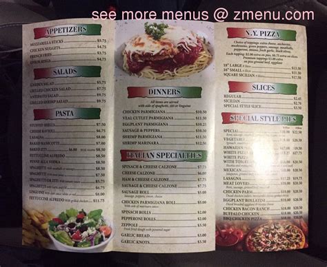 Menu at Seacoast Pizza & Pasta pizzeria, Wells