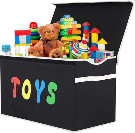 Toy Storage Chest, Collapsible Sturdy Storage Bins With Lids, Large ...