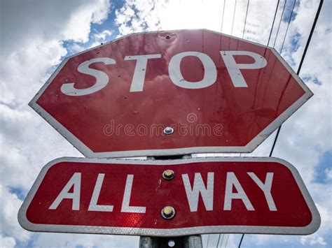 Stop all way stock photo. Image of sign, ways, stop - 265012816