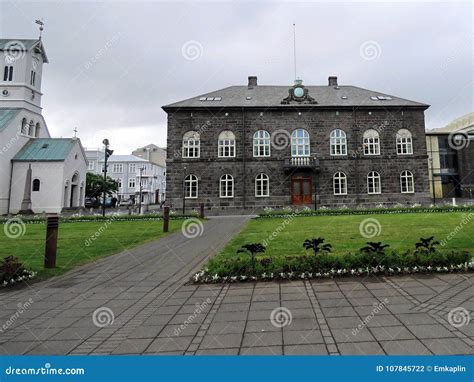 Iceland Parliament 2017 stock photo. Image of architecture - 107845722