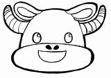Cartoon Cow Face Coloring  Play Free Game Online sketch template