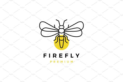 firefly outline logo vector icon | Creative Illustrator Templates ~ Creative Market