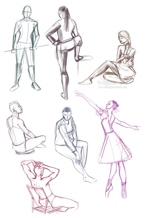 Gesture Drawing Practice in Photoshop – Delighted Muse