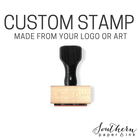 Custom Logo Stamp Custom Rubber Stamp Wood Business Logo - Etsy