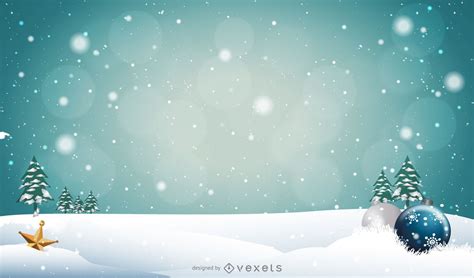 Descarga Vector De Hermoso Fondo De Navidad Cubierto De Nieve