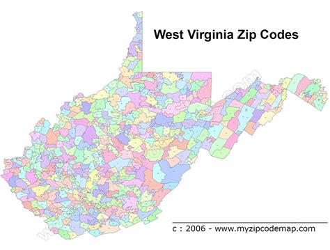 Morgantown Zip Code Map | Time Zones Map