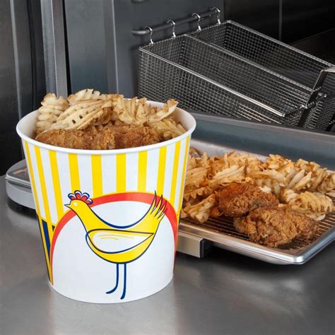 Chicken Bucket with Lid, Paper, 170 oz. - 120/Case