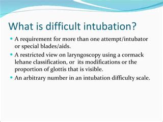 Predicting difficult intubation | PPT