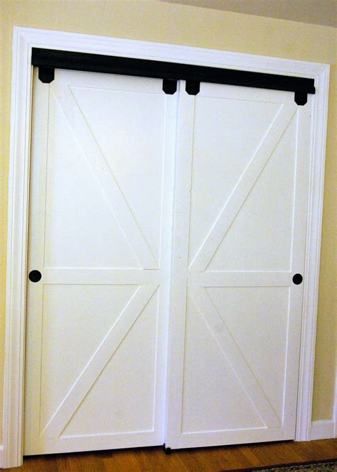 Remodelaholic | How to Make Bypass Closet Doors Into Sliding Faux Barn Doors