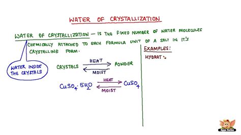 Water of crystallization - YouTube