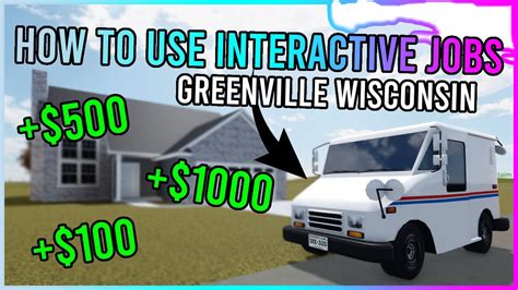 HOW TO USE THE INTERACTABLE JOBS | Greenville Wisconsin Roblox - YouTube