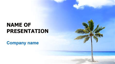 Vacation Beach PowerPoint theme. This beautiful and creative PowerPoint ...